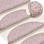 Stair Mats 30 pcs 65x21x4 cm Light Pink Half Round Large