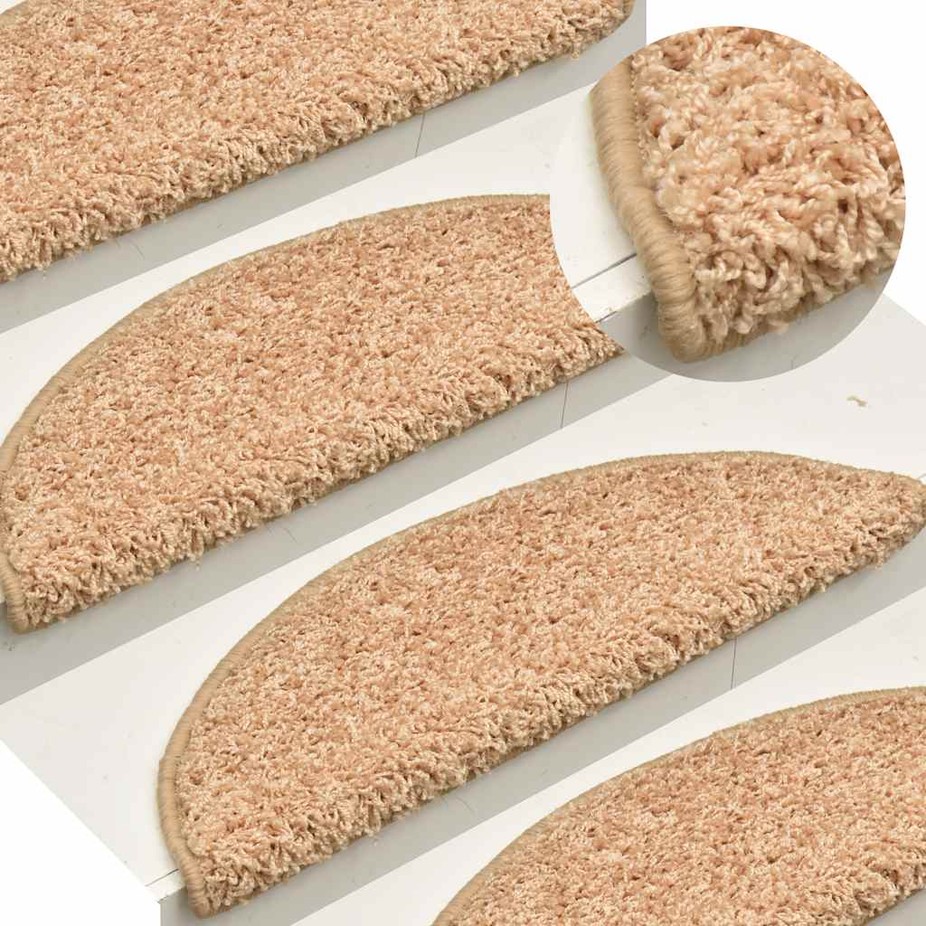 Stair Mats 30 pcs 65x21x4 cm Gold Half Round Large