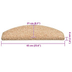 Stair Mats 30 pcs 65x21x4 cm Gold Half Round Large