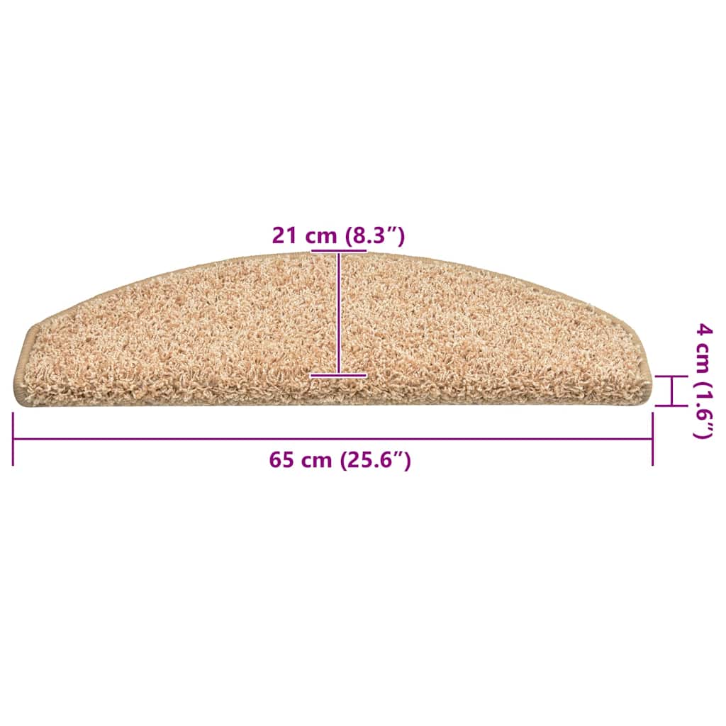 Stair Mats 30 pcs 65x21x4 cm Gold Half Round Large