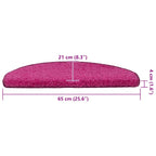 Stair Mats 30 pcs 65x21x4 cm Pink Half Round Large