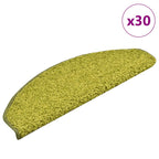 Stair Mats 30 pcs 65x21x4 cm Green Half Round Large