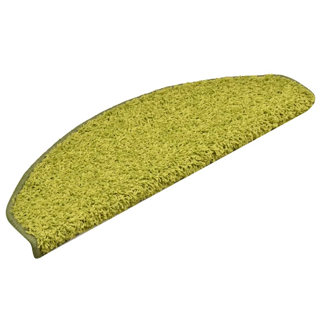 Stair Mats 30 pcs 65x21x4 cm Green Half Round Large