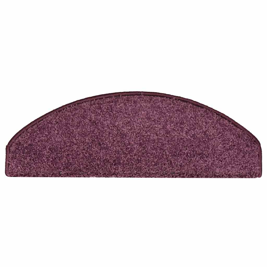 Stair Mats 30 pcs 65x21x4 cm Dark Purple Half Round Large