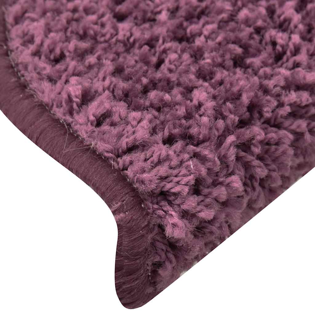Stair Mats 30 pcs 65x21x4 cm Dark Purple Half Round Large