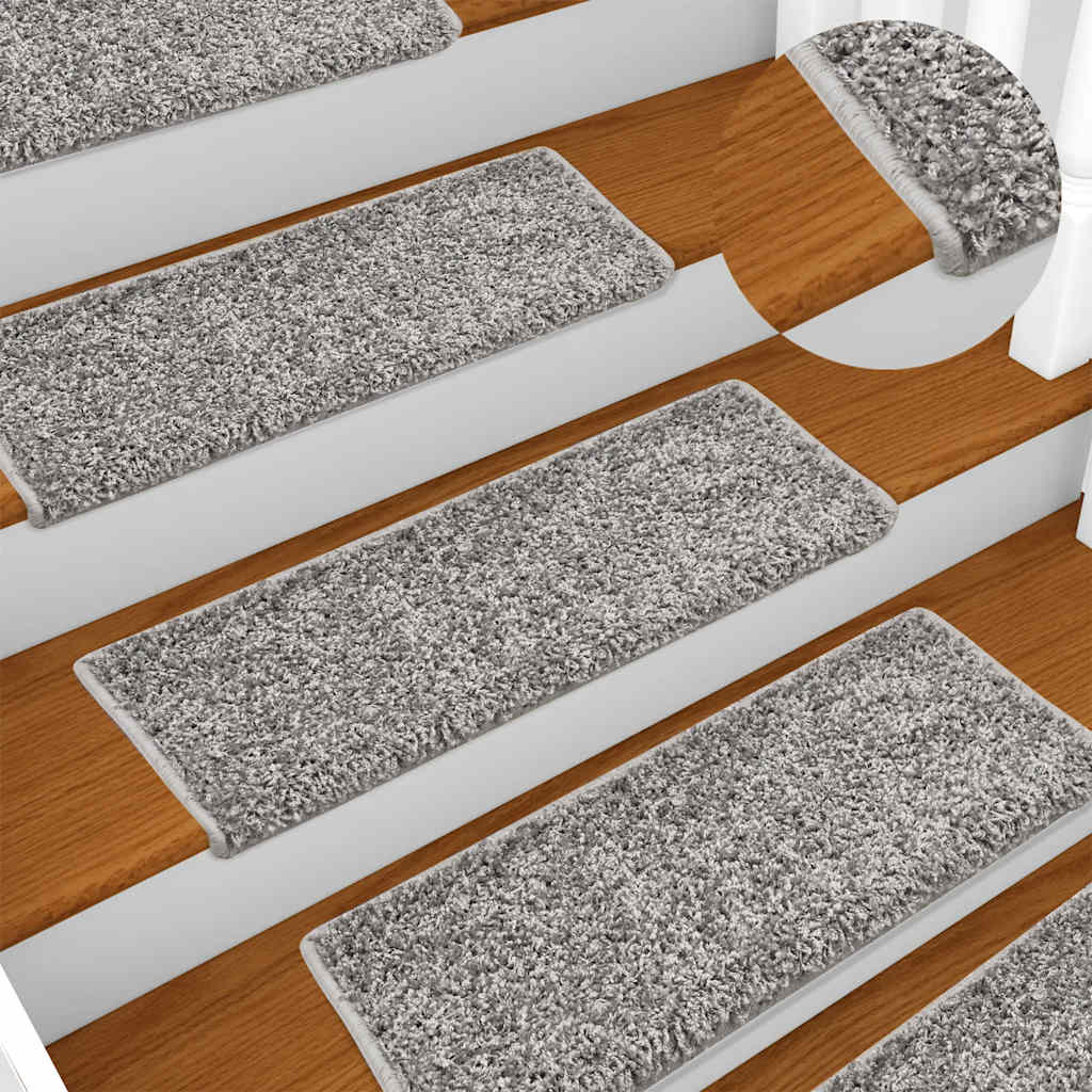 Stair Mats 30 pcs 65x21x4 cm Grey Rectangular Edge