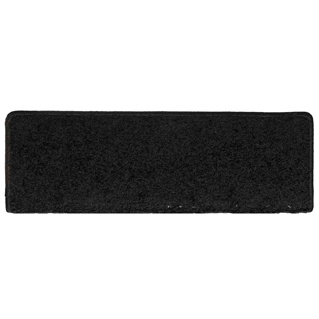 Stair Mats 30 pcs 65x21x4 cm Black Rectangular Edge