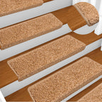 Stair Mats 30 pcs 65x21x4 cm Beige Rectangular Edge