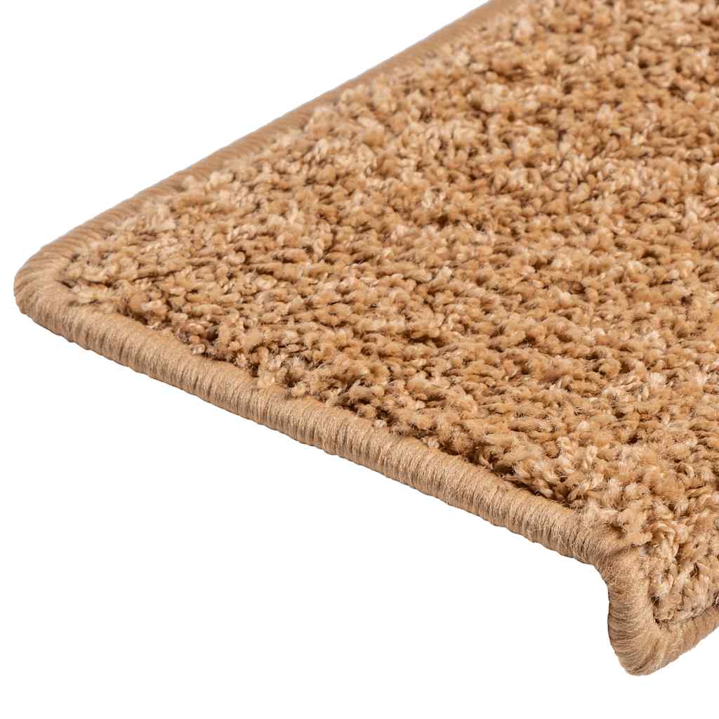 Stair Mats 30 pcs 65x21x4 cm Beige Rectangular Edge