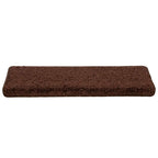 Stair Mats 30 pcs 65x21x4 cm Brown Rectangular Edge