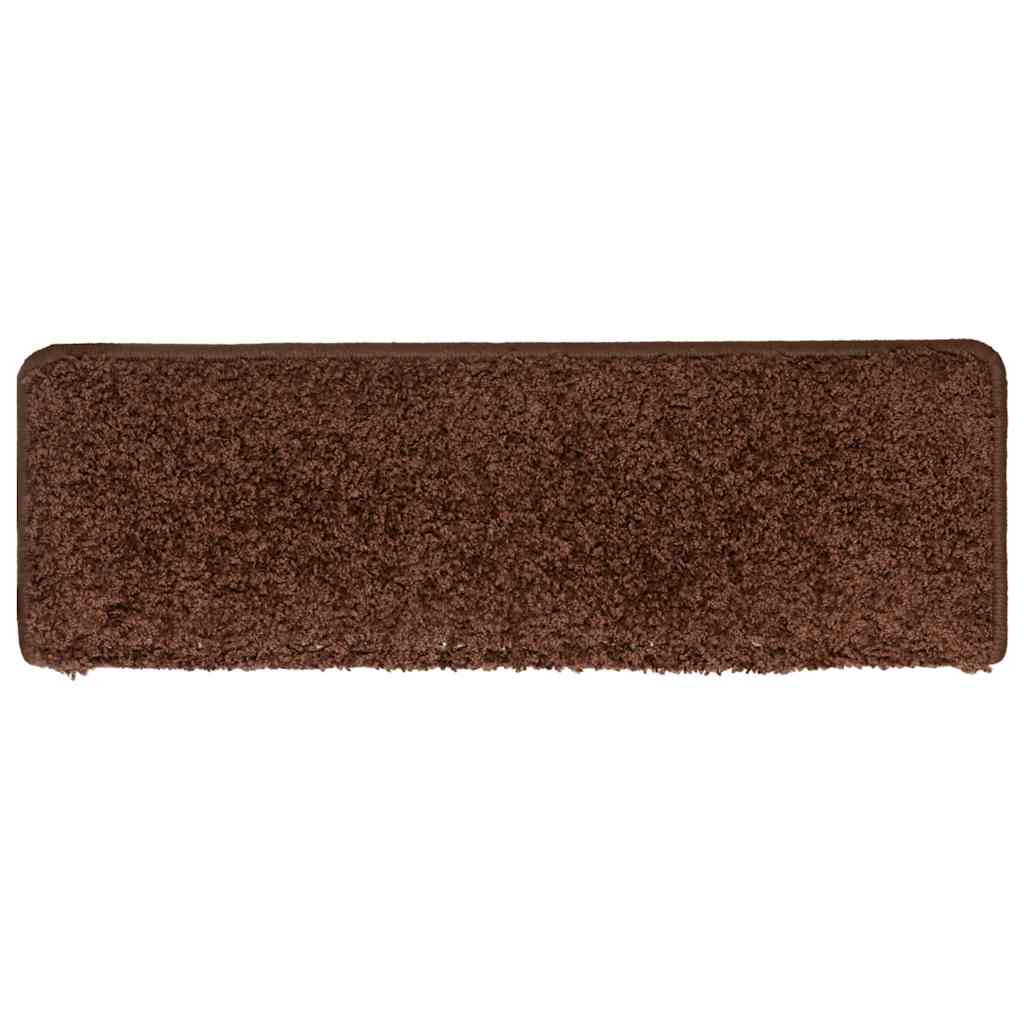 Stair Mats 30 pcs 65x21x4 cm Brown Rectangular Edge