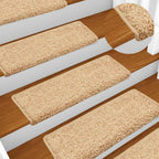 Stair Mats 30 pcs 65x21x4 cm Cream Rectangular Edge