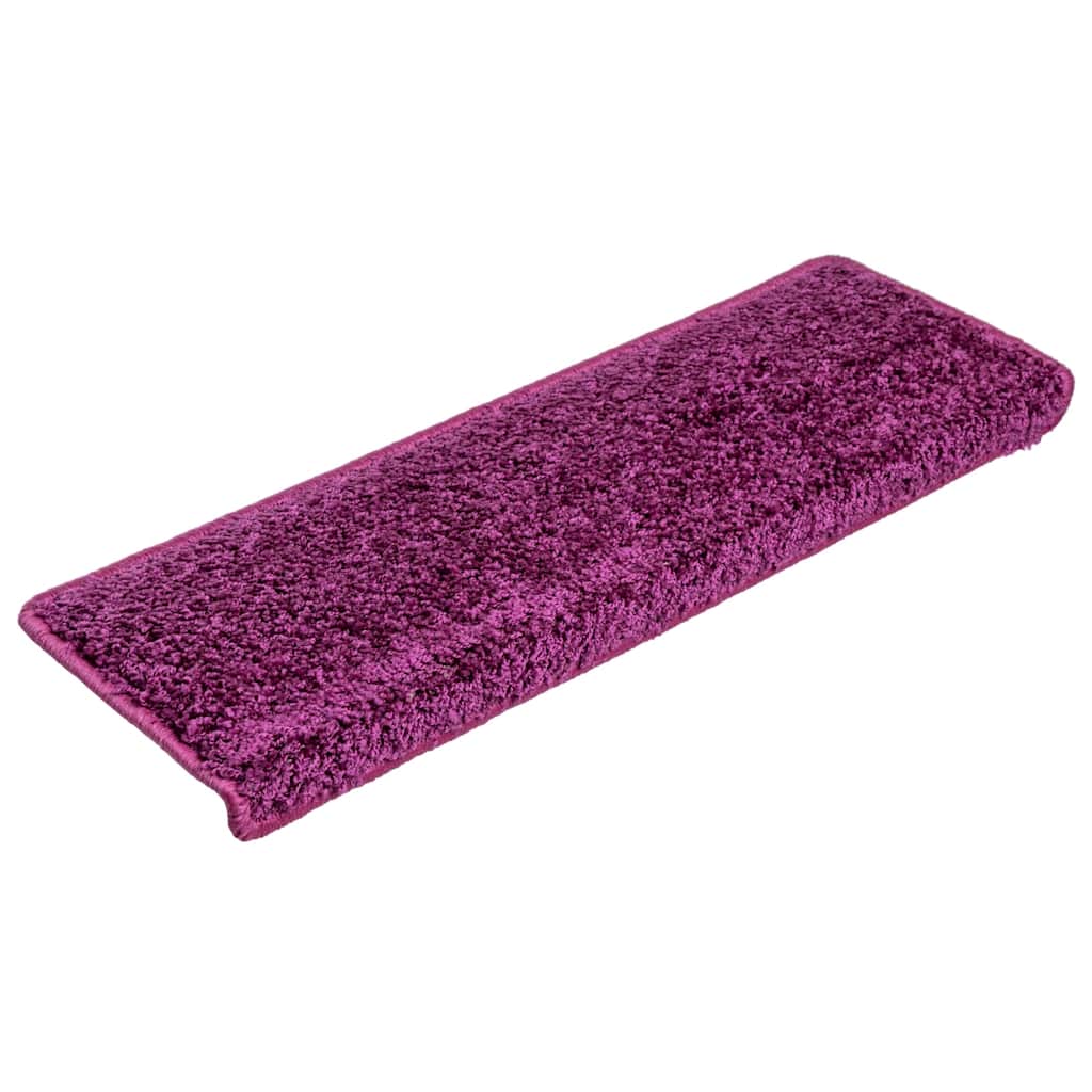 Stair Mats 30 pcs 65x21x4 cm Violet Rectangular Edge