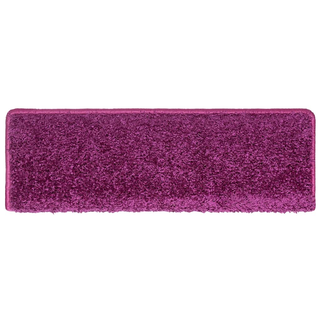 Stair Mats 30 pcs 65x21x4 cm Violet Rectangular Edge