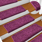 Stair Mats 30 pcs 65x21x4 cm Violet Rectangular Edge