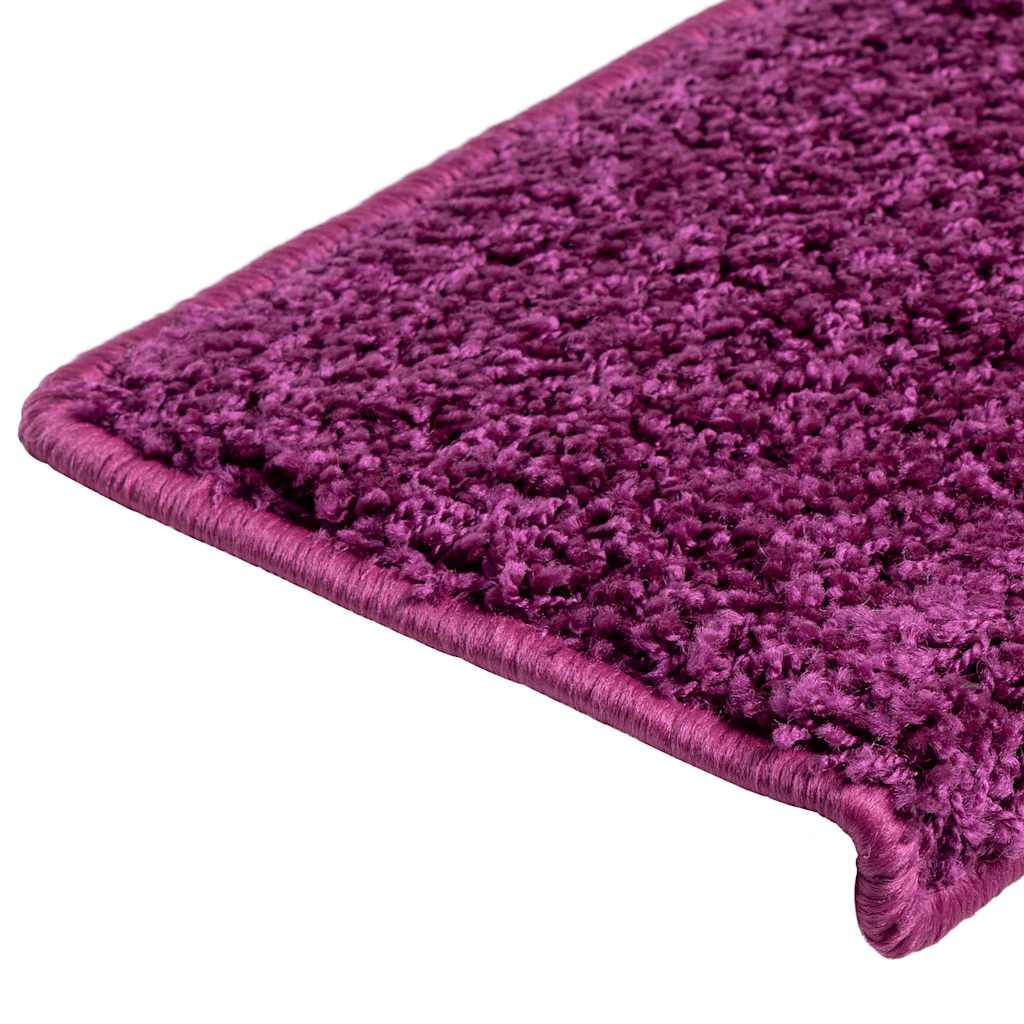 Stair Mats 30 pcs 65x21x4 cm Violet Rectangular Edge