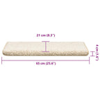 Stair Mats 30 pcs 65x21x4 cm White Rectangular Edge