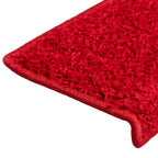 Stair Mats 30 pcs 65x21x4 cm Red Rectangular Edge