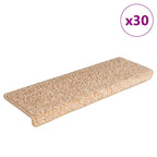Stair Mats 30 pcs 65x21x4 cm Gold Rectangular Edge