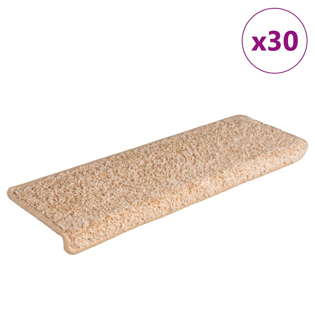 Stair Mats 30 pcs 65x21x4 cm Gold Rectangular Edge