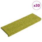 Stair Mats 30 pcs 65x21x4 cm Green Rectangular Edge