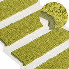 Stair Mats 30 pcs 65x21x4 cm Green Rectangular Edge