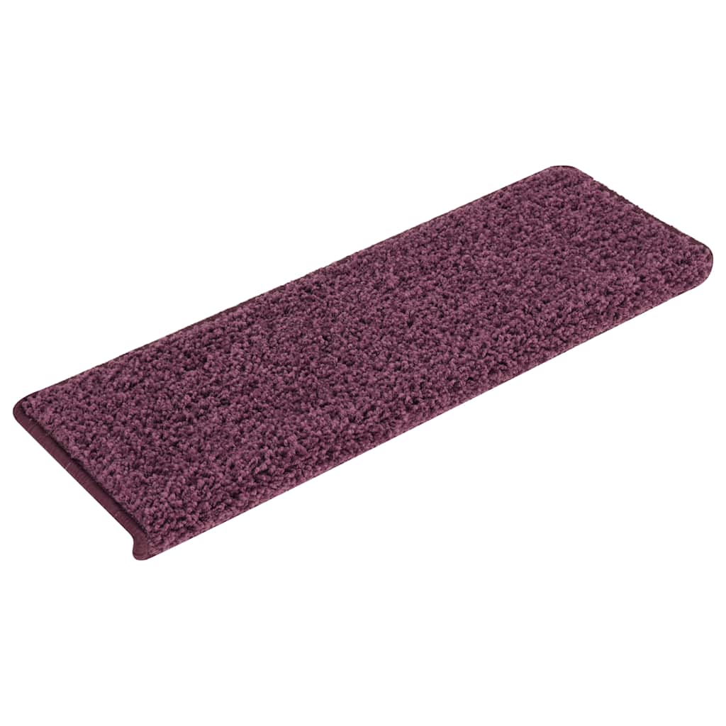 Stair Mats 30 pcs 65x21x4 cm Dark Purple Rectangular Edge