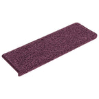 Stair Mats 30 pcs 65x21x4 cm Dark Purple Rectangular Edge