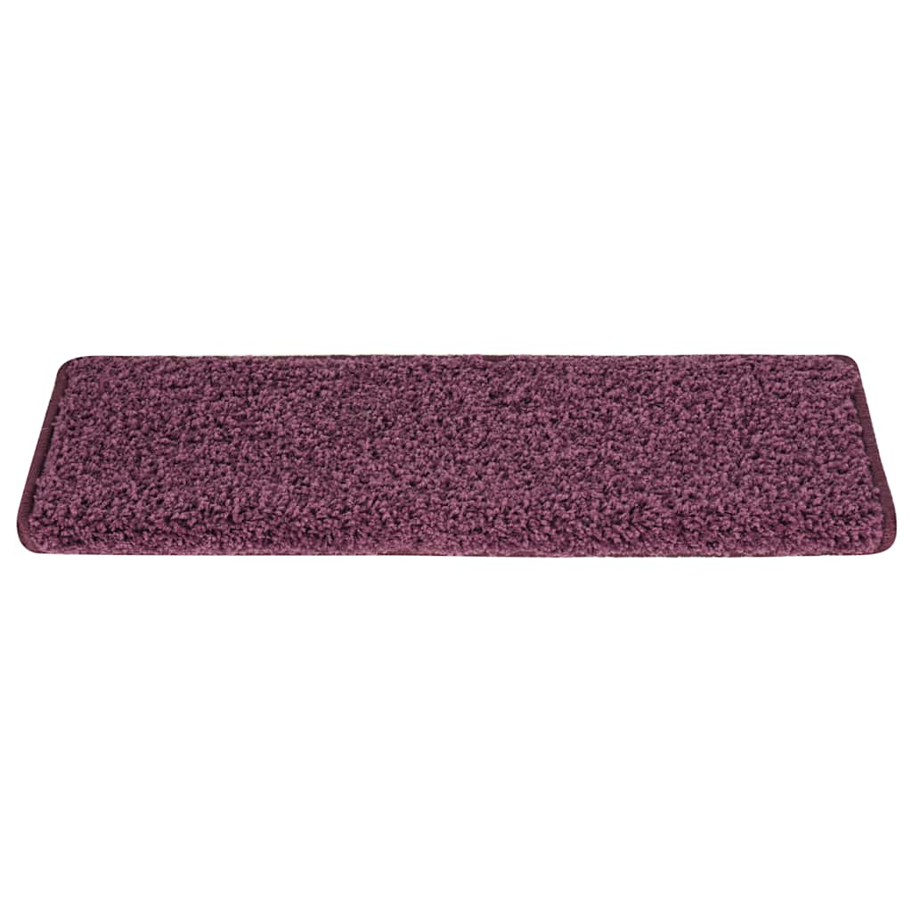 Stair Mats 30 pcs 65x21x4 cm Dark Purple Rectangular Edge