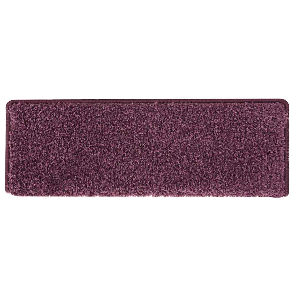 Stair Mats 30 pcs 65x21x4 cm Dark Purple Rectangular Edge