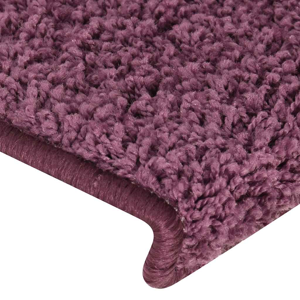 Stair Mats 30 pcs 65x21x4 cm Dark Purple Rectangular Edge