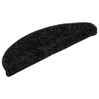 Stair Mats 20 pcs 56x17x3 cm Black Half Round