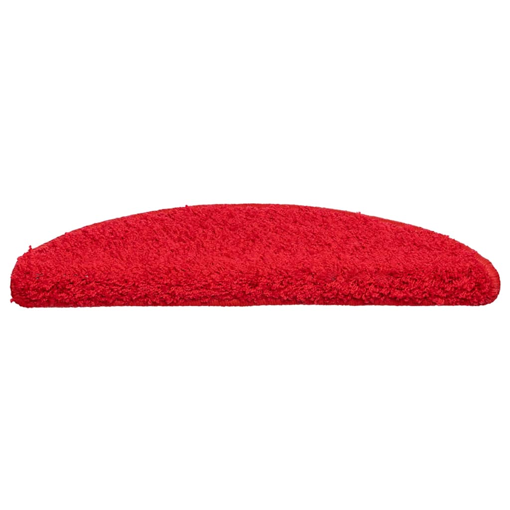 Stair Mats 20 pcs 56x17x3 cm Red Half Round