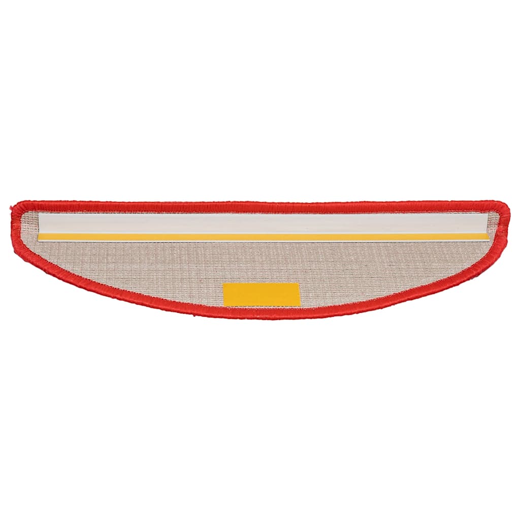 Stair Mats 20 pcs 56x17x3 cm Red Half Round