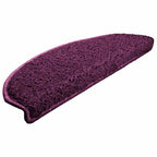 Stair Mats 20 pcs 65x21x4 cm Violet Half Round Large