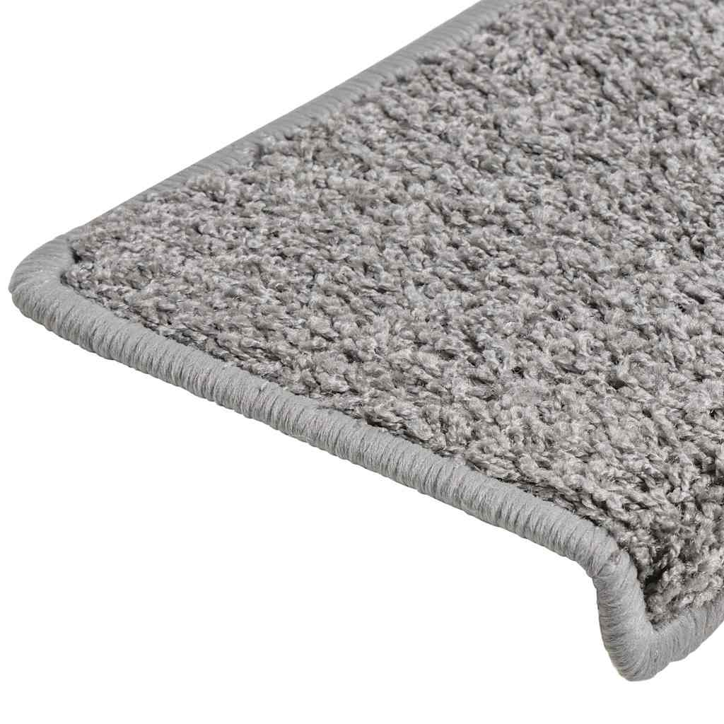 Stair Mats 20 pcs 65x21x4 cm Grey Rectangular Edge