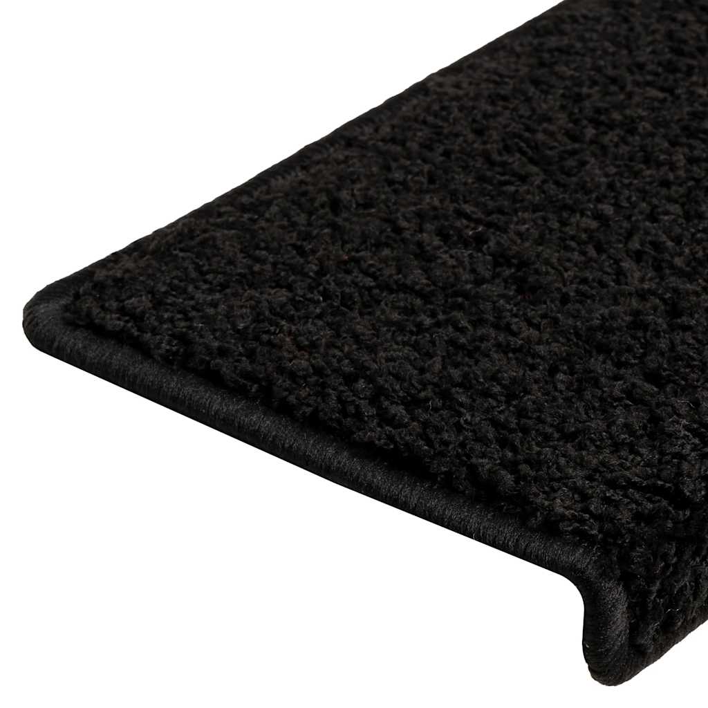 Stair Mats 20 pcs 65x21x4 cm Black Rectangular Edge