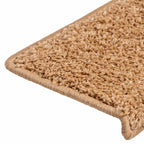 Stair Mats 20 pcs 65x21x4 cm Beige Rectangular Edge