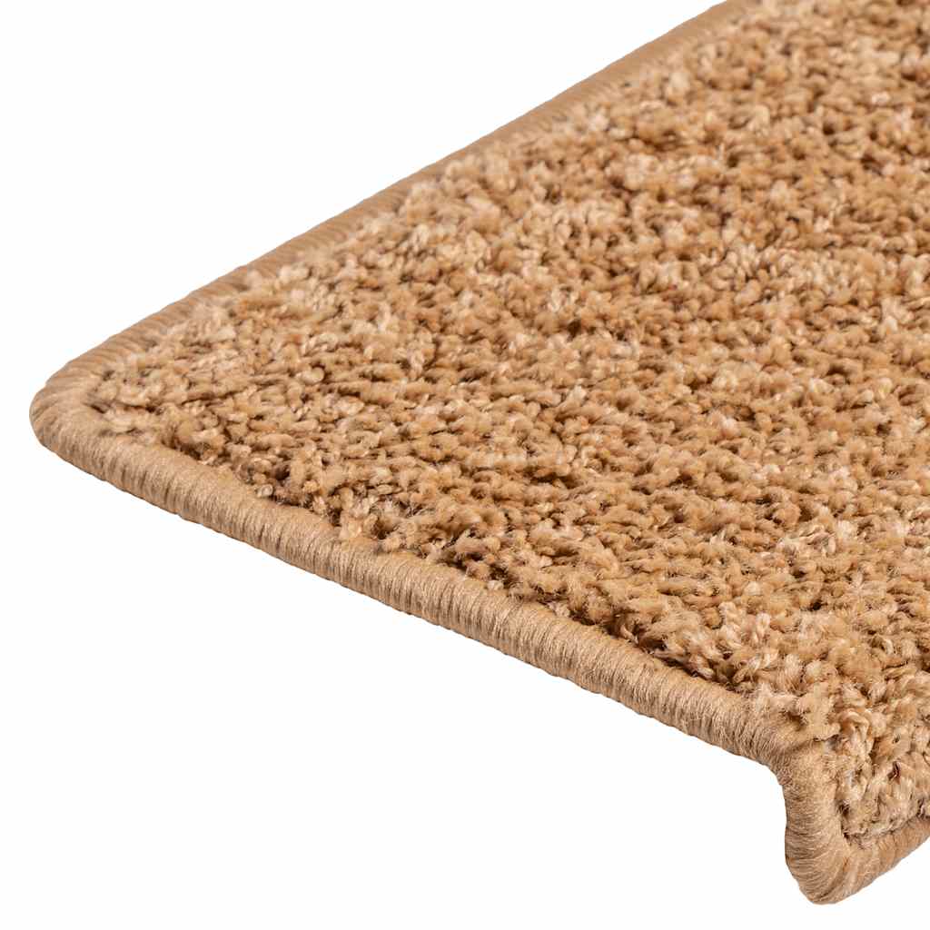 Stair Mats 20 pcs 65x21x4 cm Beige Rectangular Edge