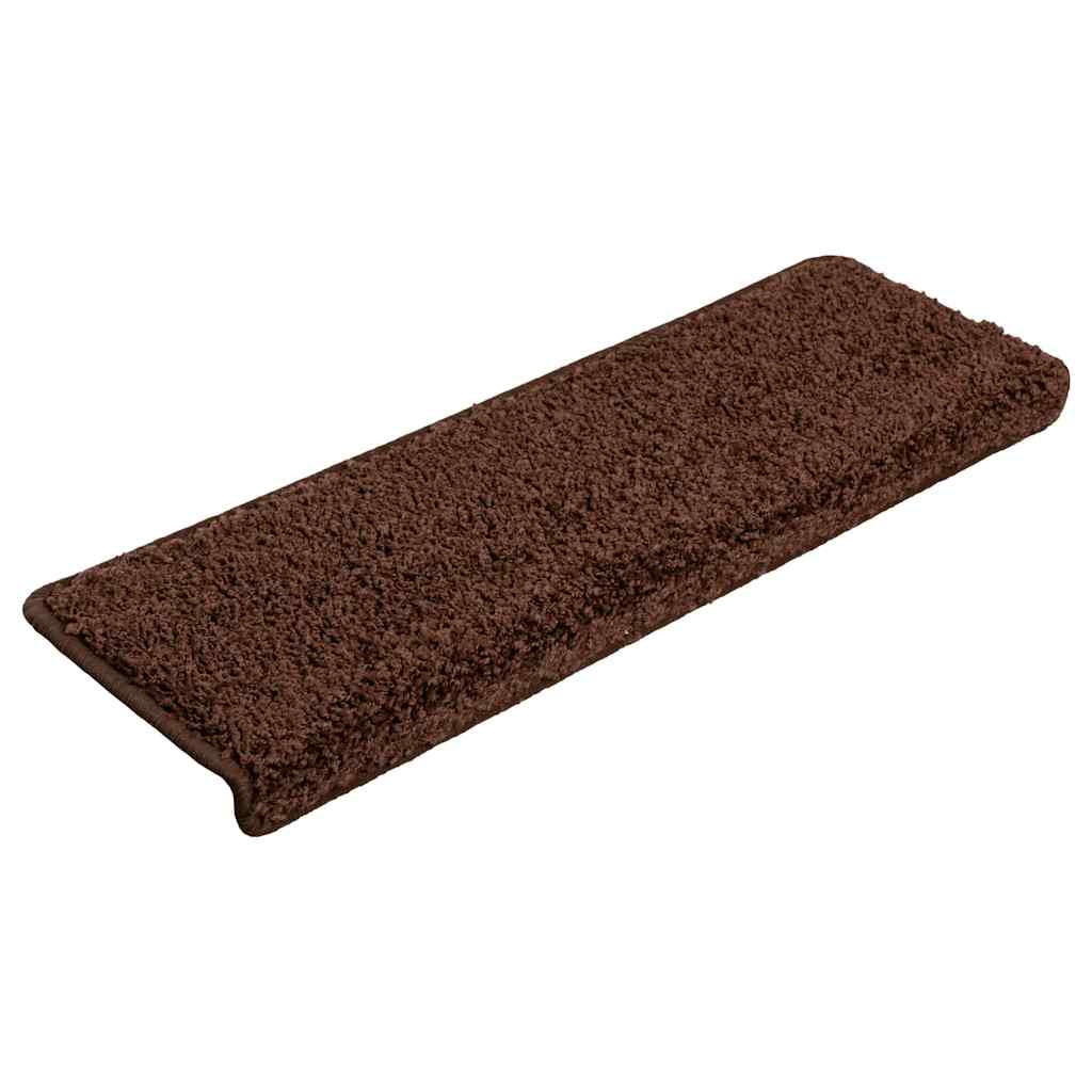 Stair Mats 20 pcs 65x21x4 cm Brown Rectangular Edge