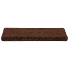 Stair Mats 20 pcs 65x21x4 cm Brown Rectangular Edge