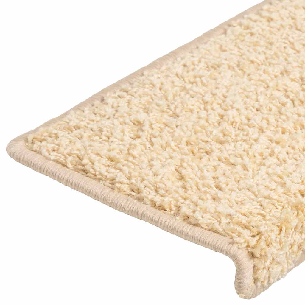 Stair Mats 20 pcs 65x21x4 cm Cream Rectangular Edge