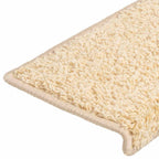 Stair Mats 20 pcs 65x21x4 cm Cream Rectangular Edge