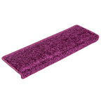 Stair Mats 20 pcs 65x21x4 cm Violet Rectangular Edge