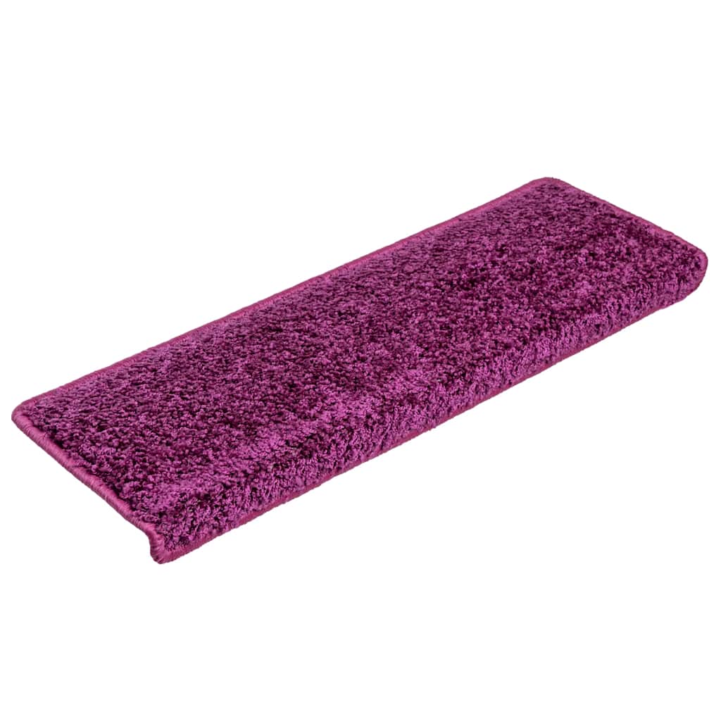 Stair Mats 20 pcs 65x21x4 cm Violet Rectangular Edge