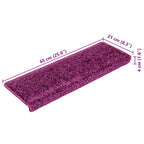 Stair Mats 20 pcs 65x21x4 cm Violet Rectangular Edge