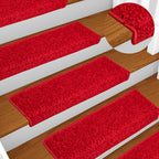 Stair Mats 20 pcs 65x21x4 cm Red Rectangular Edge
