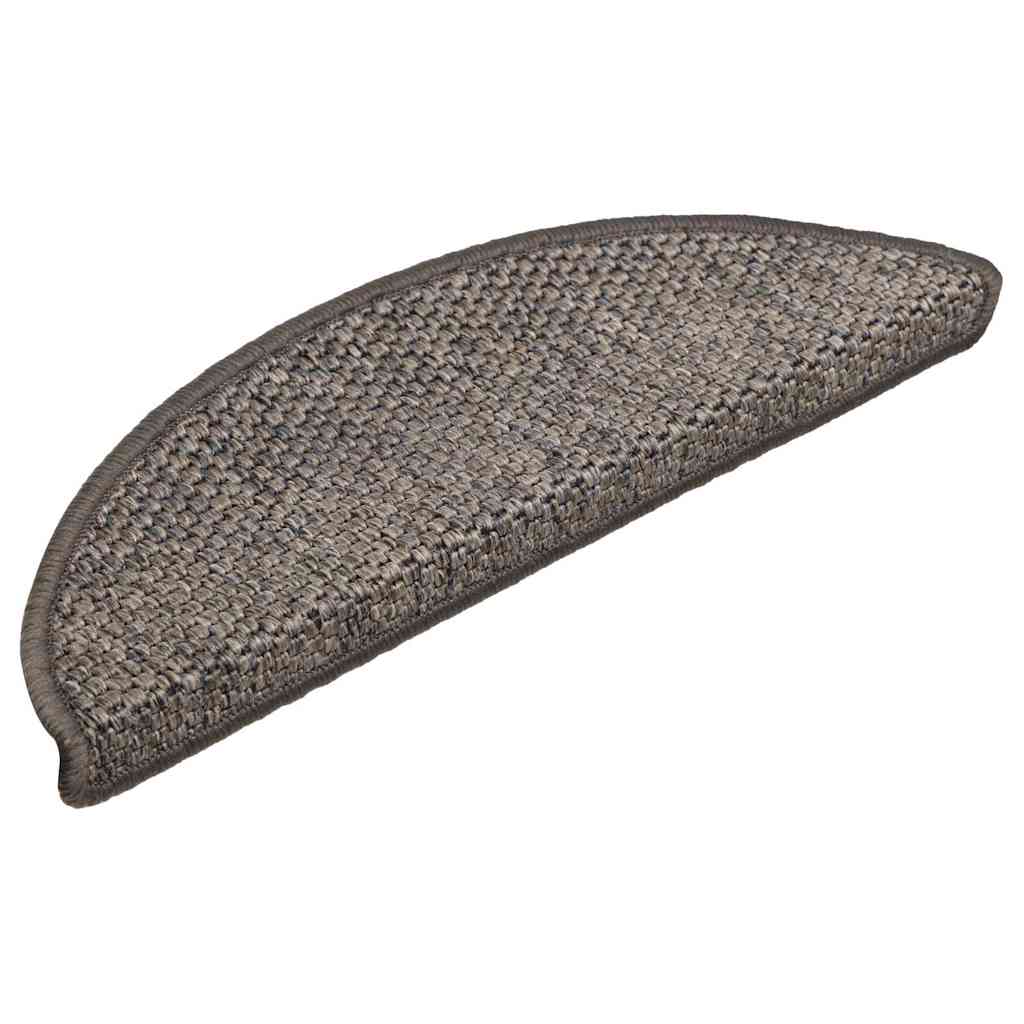 Stair Mats Self-adhesive Sisal-Look 30 pcs 56x17x3 cm Brown Beige