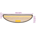 Stair Mats Self-adhesive Sisal-Look 30 pcs 56x17x3 cm Brown Beige