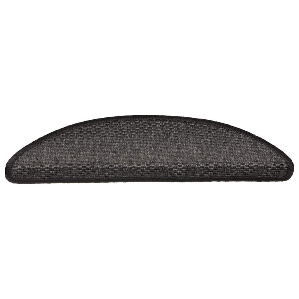 Stair Mats Self-adhesive Sisal-Look 30 pcs 56x17x3 cm Anthracite